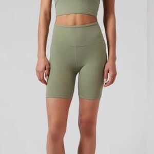 Athleta High-Waist Green Women's Bike Shorts